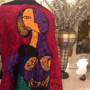 1980's Picasso Themed Large Scarf